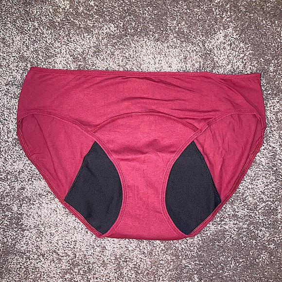 Period Panty Brief; Burgundy/Red - New; Multiple Sizes/Other colors available - Picture 1 of 3
